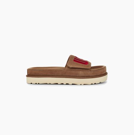 UGG Laton Brown Slides for Women (BCEV85074)